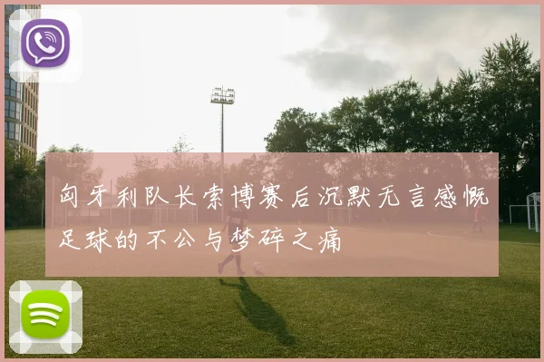 匈牙利队长索博赛后沉默无言感慨足球的不公与梦碎之痛